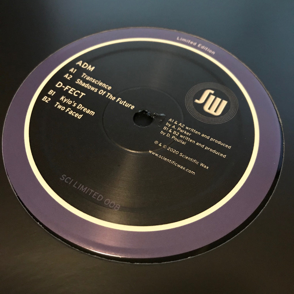 ADM, D-Fect – Transcience / Shadows Of The Future / Kylo's Dream / Two Faced Sci Limited – SCI LIMITED 008, SCI LTD 008