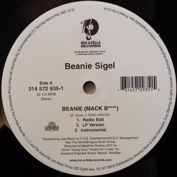 Beanie Sigel – Beanie Roc-A-Fella Records – 3145729351