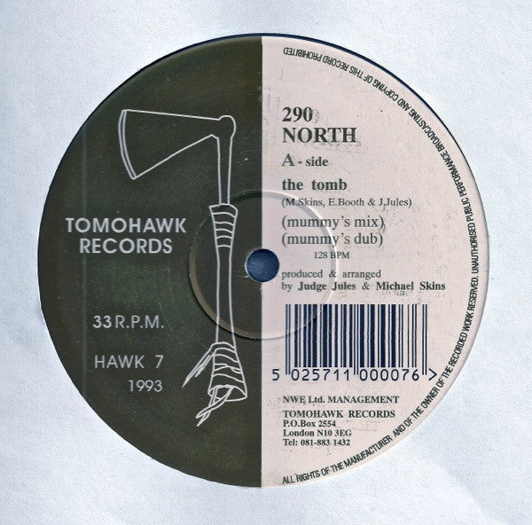 290 North – The Tomb Tomohawk Records – HAWK7
