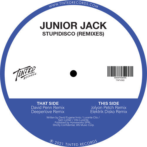 Junior Jack – Stupidisco (Remixes) Tinted Records – TINTV003