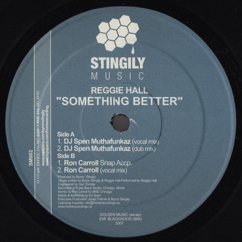 Reggie Hall – Something Better Stingily Music – SM002