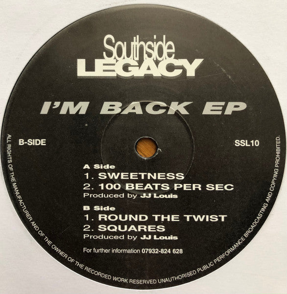 JJ Louis – I'm Back EP Southside Legacy – SSL10