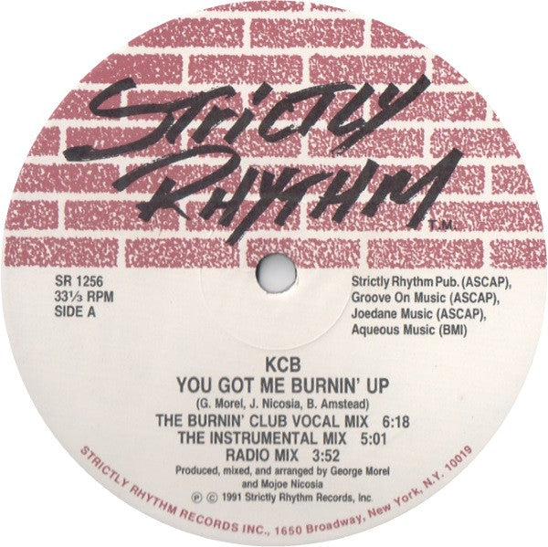 KCB - You Got Me Burnin Up Strictly Rhythm – SR1256