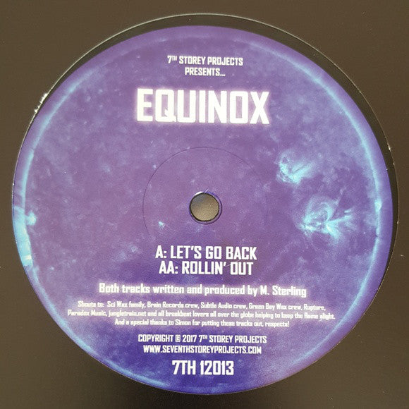 Equinox - Let's Go Back / Rollin' Out 7th Storey Projects – 7TH12013