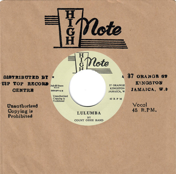Count Ossie Band - Lulumba (Alternative Take) - High Note – DSRSP713