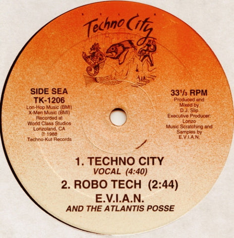 EVIAN, The Atlantis Posse - Techno City 12" TK1206 Techno Kut Records