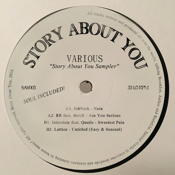 Various – Story About You Sampler - Story About You – SAY003