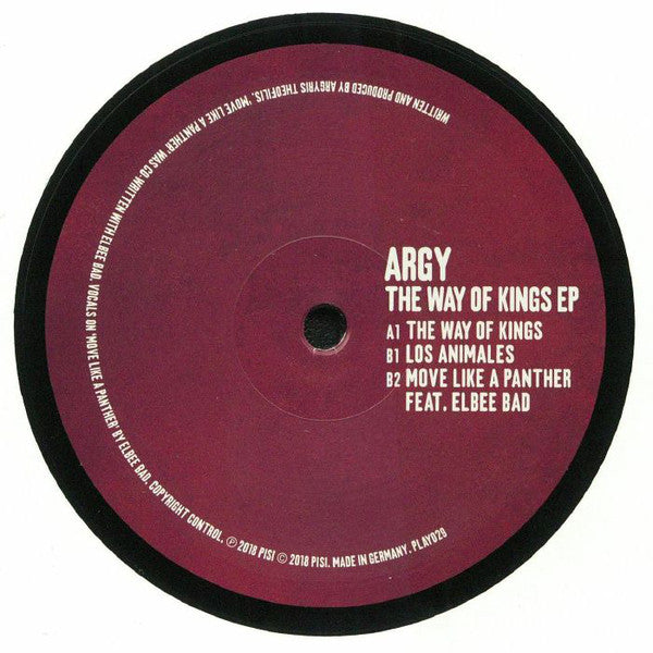 Argy – The Way Of Kings EP Play It Say It – PLAY029