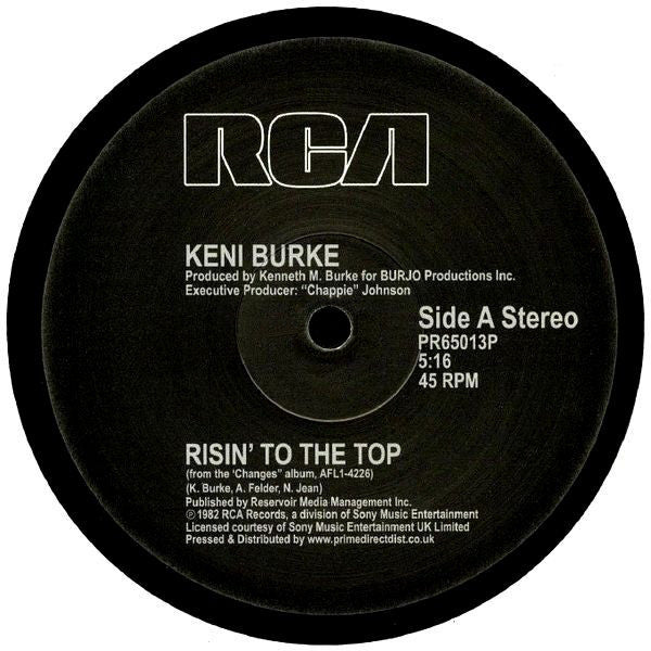 Keni Burke – Risin' To The Top / You're The Best - RCA – PR65013P