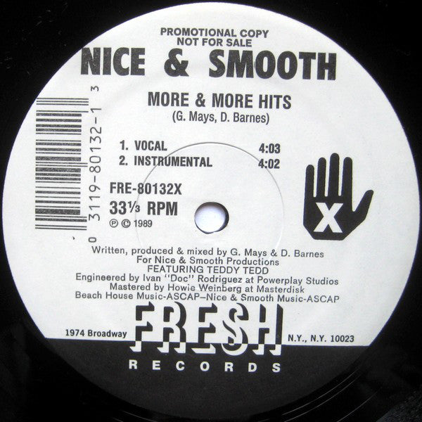 Nice & Smooth – More & More Hits / Early To Rise Fresh Records – FRE80132