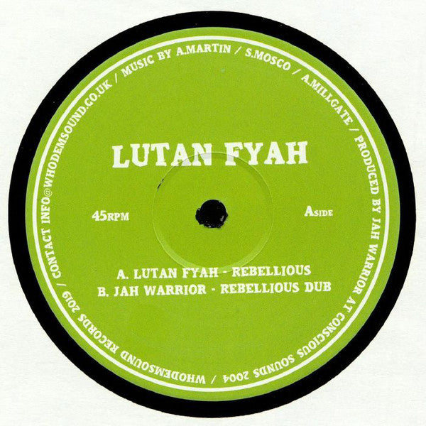Lutan Fyah – Rebellious Label: WhoDemSound – WHODEM032