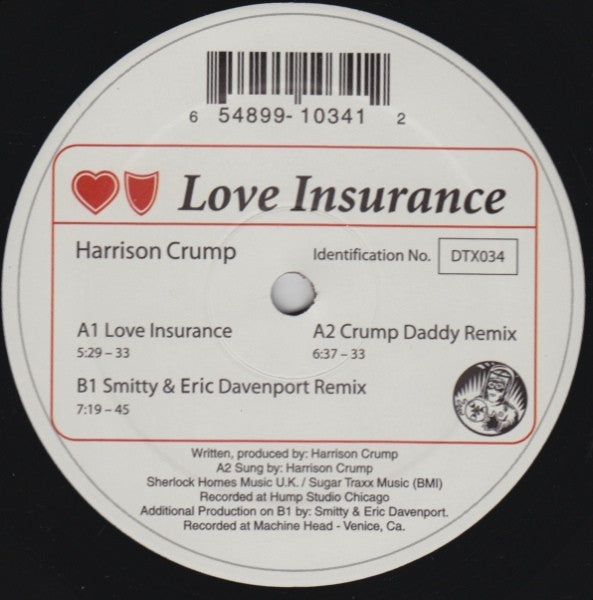 Harrison Crump – Love Insurance 12" Dust Traxx – DTX034