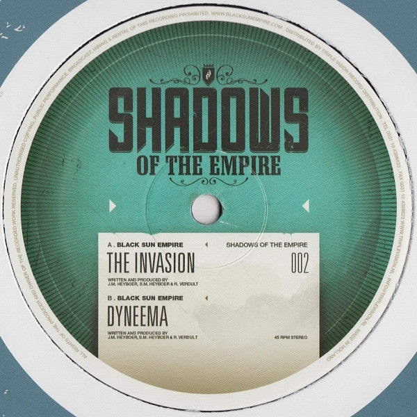 Black Sun Empire - The Invasion / Dyneema 12" SOTE002 Shadows Of The Empire