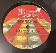 Starshine - All I Need Is You Prelude Records – SPEC1822