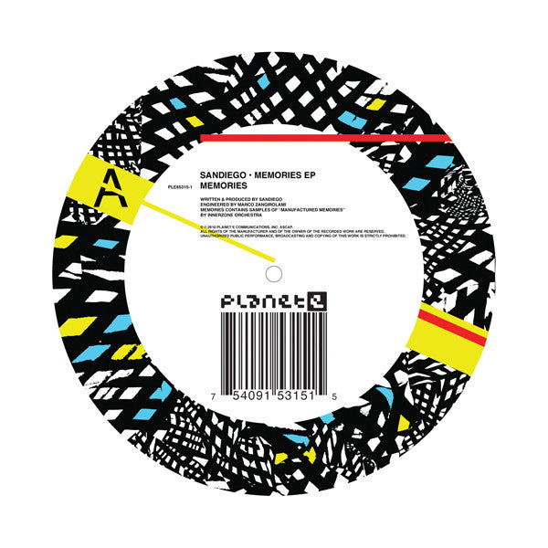 Sandiego – Memories EP Label: Planet E – PLE65315-1