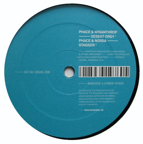 Phace, Misanthrop, Noisia - Desert Orgy / Stagger 12" NSGNL006 Neosignal