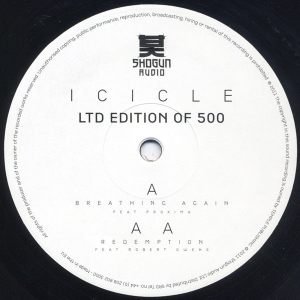 Icicle - Breathing Again / Redemption 10" SHA041 Shogun Audio