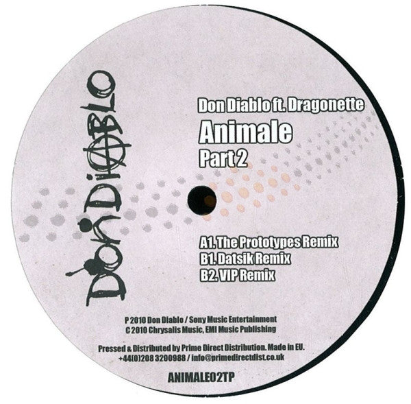 Don Diablo/ Dragonette – Animale Part 2 Sellout Sessions – ANIMALE02TP