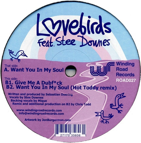 Lovebirds, Stee Downes - Want You In My Soul 12" ROAD027 Winding Road Records
