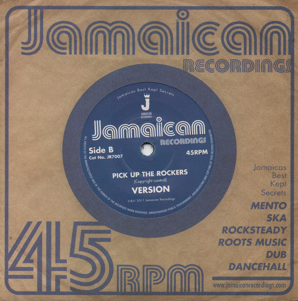 Tappa Zukie - Pick Up The Rockers Jamaican Recordings – JR7007