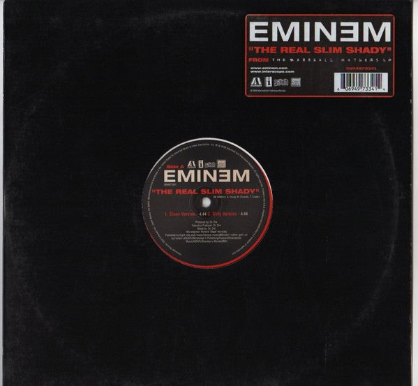 Eminem - The Real Slim Shady 12" 069493341 Aftermath Entertainment