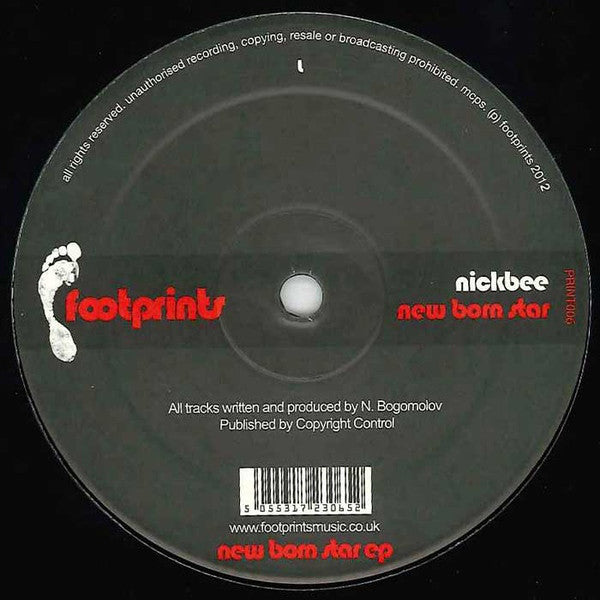 Nickbee / Proktah – New Born Star EP Footprints – PRINT006