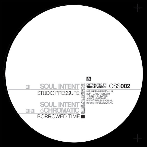 Soul Intent - Studio Pressure 12" LOSS002 Lossless Music