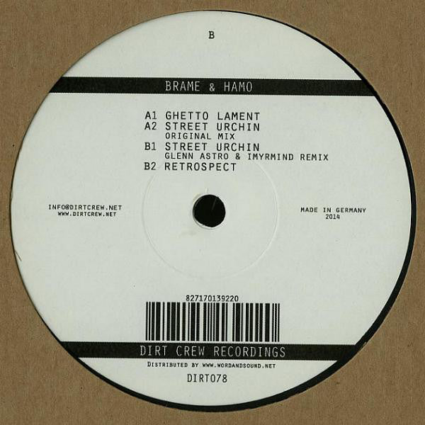 Brame & Hamo – Street Urchin Dirt Crew Recordings – DIRT078