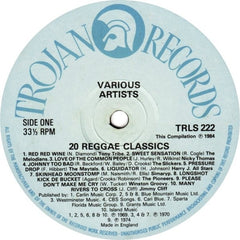 Various - 20 Reggae Classics 12" TRLS222 Trojan Records