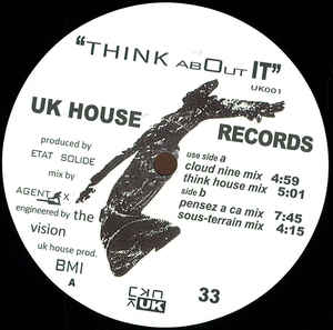 Etat Solide – Think About It UK House Records – UK001
