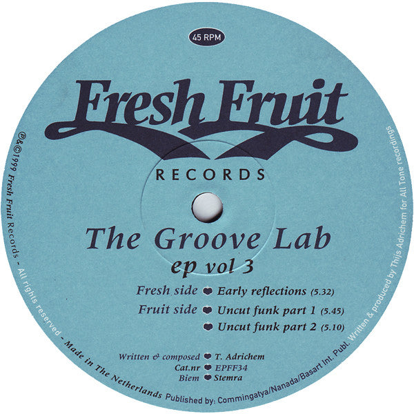 The Groove Lab- EP Volume 3 - Fresh Fruit Records – EPFF34