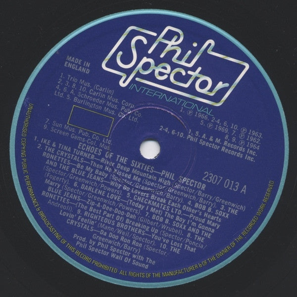 Phil Spector - Echoes Of The 60's 12" 2307013 Phil Spector International