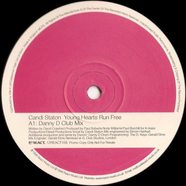 Candi Staton - Young Hearts Run Free 12" 12REACT158 React
