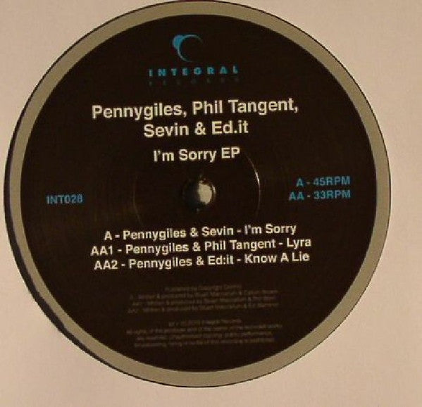 Pennygiles – I'm Sorry EP 12" Integral Records - INT028
