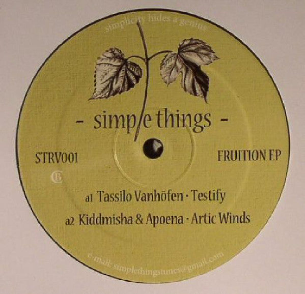 Various – Fruition EP SIMPLE THINGS – STRV001