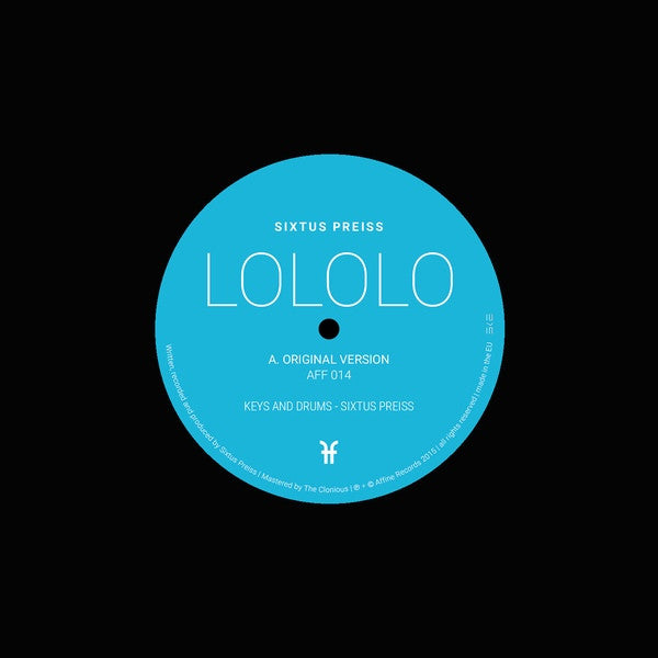 Sixtus Preiss - Lololo 7" AFF014 Affine Records