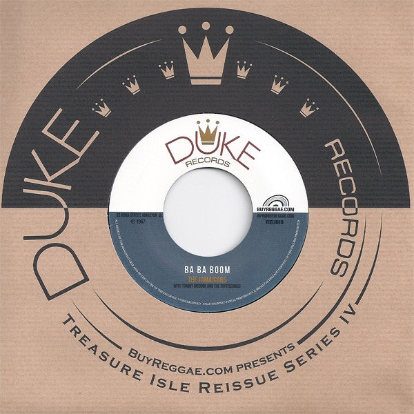 The Jamaicans With Tommy McCook & The Supersonics / Errol Brown With Tommy McCook & The Supersonics – Ba Ba Boom / Twilight Zone 7" Duke Records - TIEU018