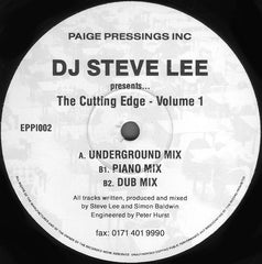 DJ Steve Lee – The Cutting Edge - Volume 1 Paige Pressings Inc – EPPI002