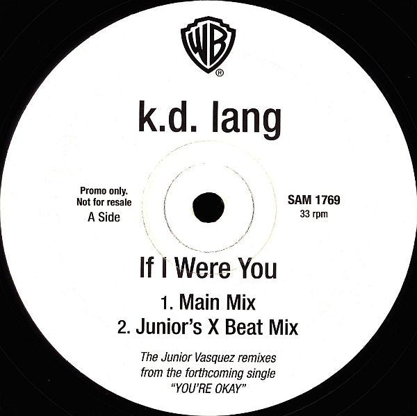 kd lang – If I Were You Warner Bros. Records – SAM1769
