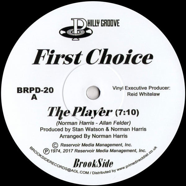 First Choice – The Player - Philly Groove Records Incorporated, Brookside BRPD20
