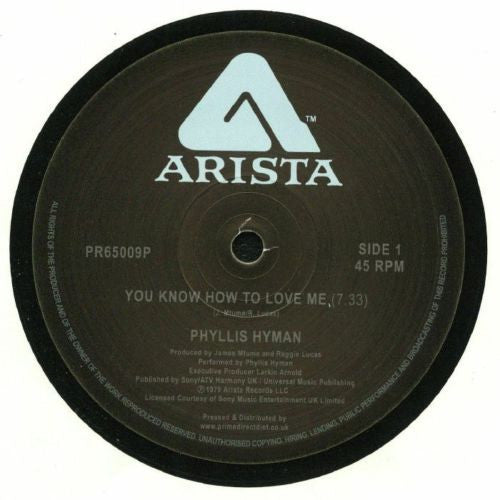 Phyllis Hyman – You Know How To Love Me Arista – PR65009P