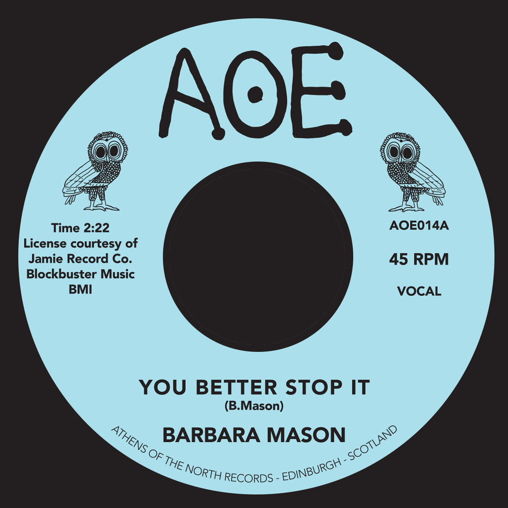 Barbara Mason – You Better Stop It / I Do Love You - AOE – AOE014