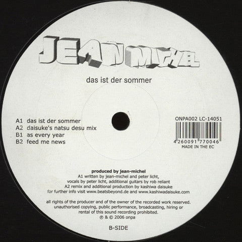 Jean-Michel : Das Ist Der Sommer (12")