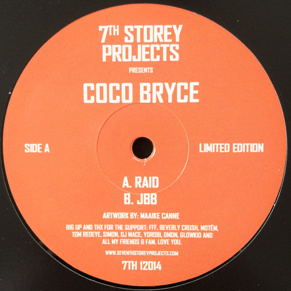 Coco Bryce : Raid / JBB (10", Ltd)