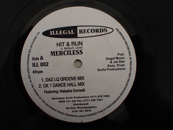 Merciless : Hit & Run  (12", Maxi)
