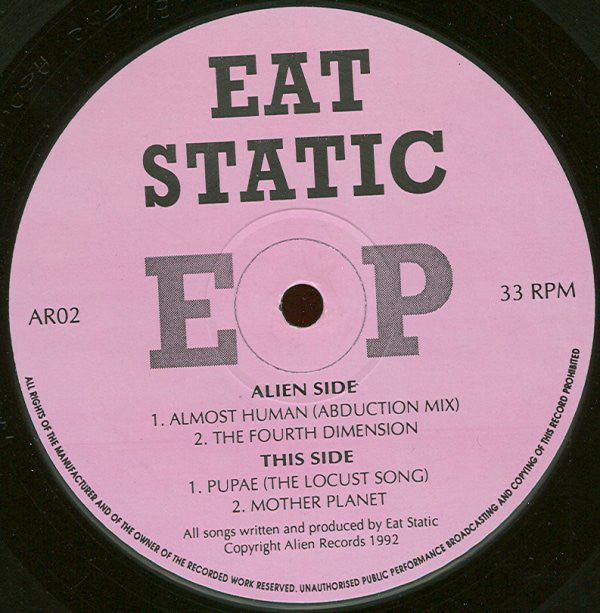 Eat Static : Almost Human EP (12", EP)