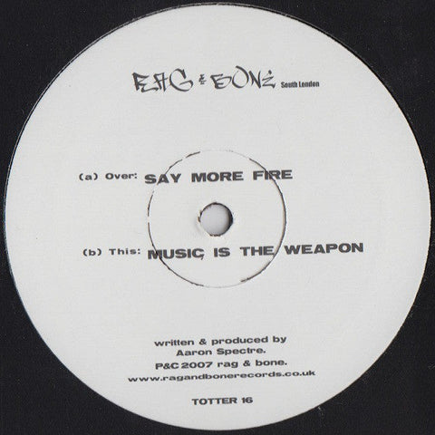 Aaron Spectre : Say More Fire (12")