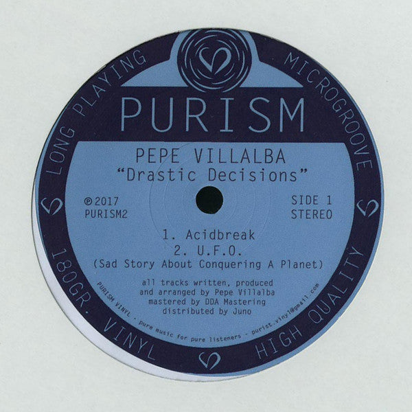 Pepe Villalba : Drastic Decisions (12")