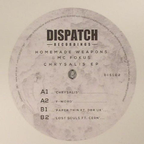 Homemade Weapons & MC Fokus : Chrysalis EP (12", EP, Whi)