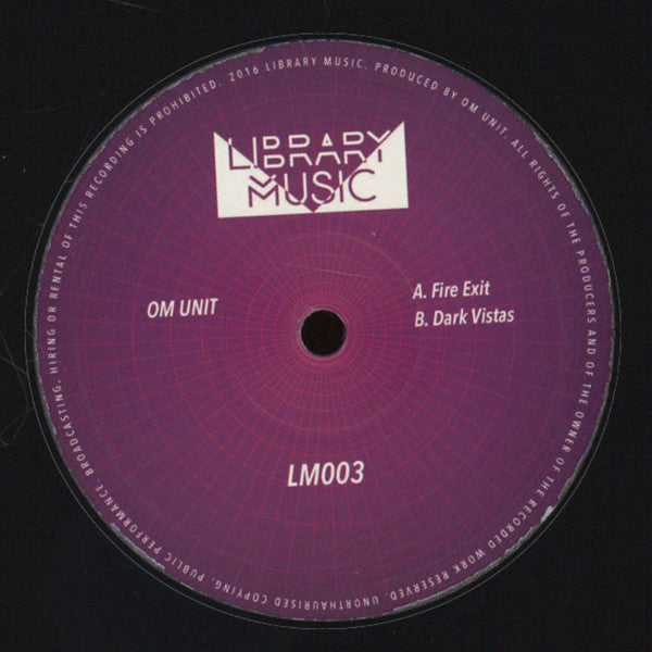 Om Unit : Fire Exit / Dark Vistas (12", Single)